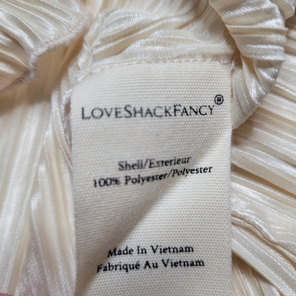 NWT Love Shack Fancy Mini Cream Carleen Dress Size 6 - Picture 4 of 11